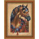 Deimantų tapybos rinkinys Arabian Horse 30х40 cm AZ-1605