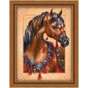 Deimantų tapybos rinkinys Arabian Horse 30х40 cm AZ-1605