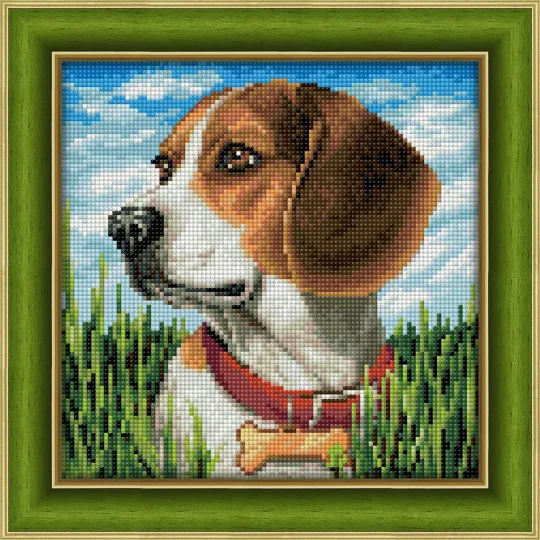 Diamant-Malerei-Set Beagle 25 x 25 cm AZ-1608