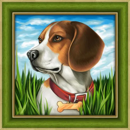 Kit de peinture diamant Beagle 25х25 cm AZ-1608