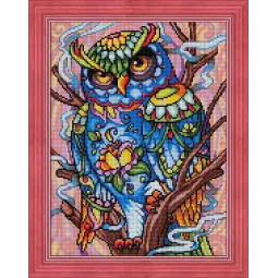 Diamond painting kit Owl 40х30 cm AZ-1610