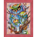 Diamond painting kit Owl 40х30 cm AZ-1610