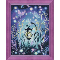 (Discontinued) Diamond painting kit Mysterious Lamp 40х30 cm AZ-1612