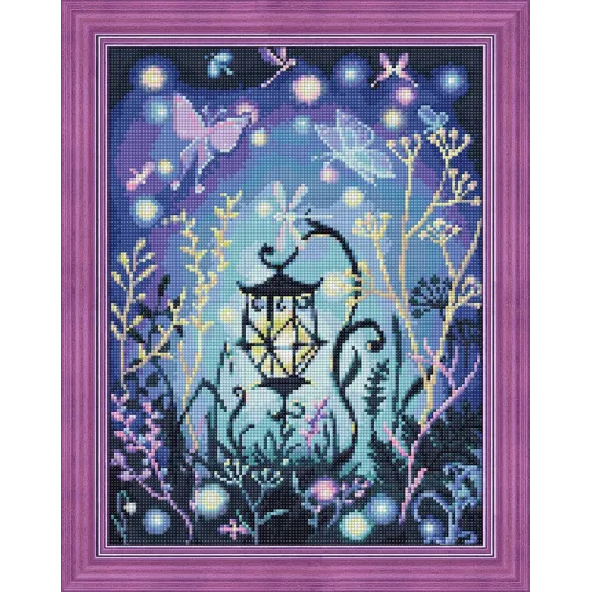 (Eingestellt) Diamond Painting Kit Mysteriöse Lampe 40х30 cm AZ-1612