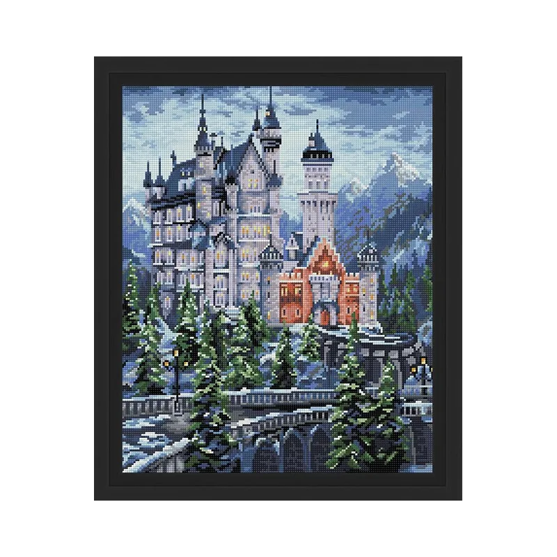 Diamant-Malerei-Set Schloss 50 x 40 cm AZ-1615