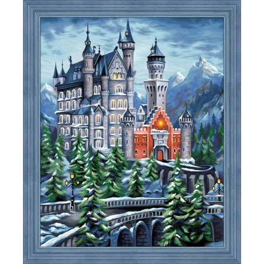 Diamant-Malerei-Set Schloss 50 x 40 cm AZ-1615