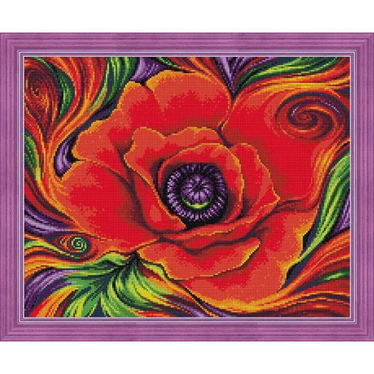 (Discontinued) Diamond painting kit Poppie 50х40cm AZ-1616