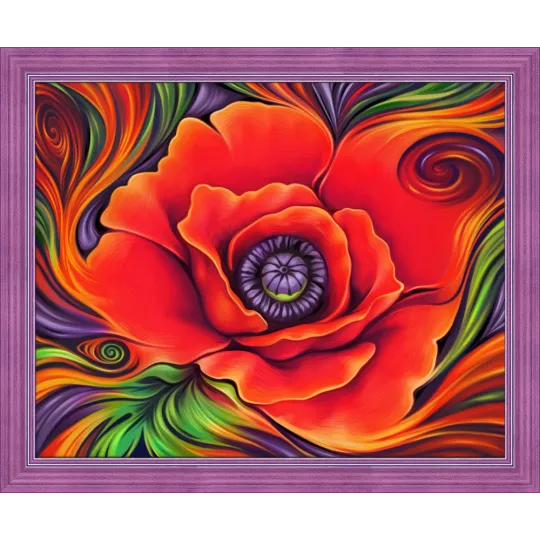 (Discontinued) Diamond painting kit Poppie 50х40cm AZ-1616