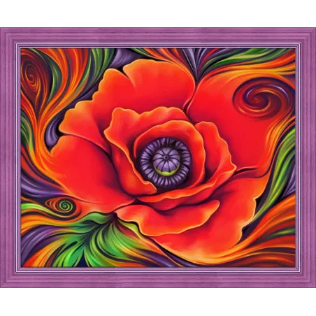 (Discontinued) Diamond painting kit Poppie 50х40cm AZ-1616