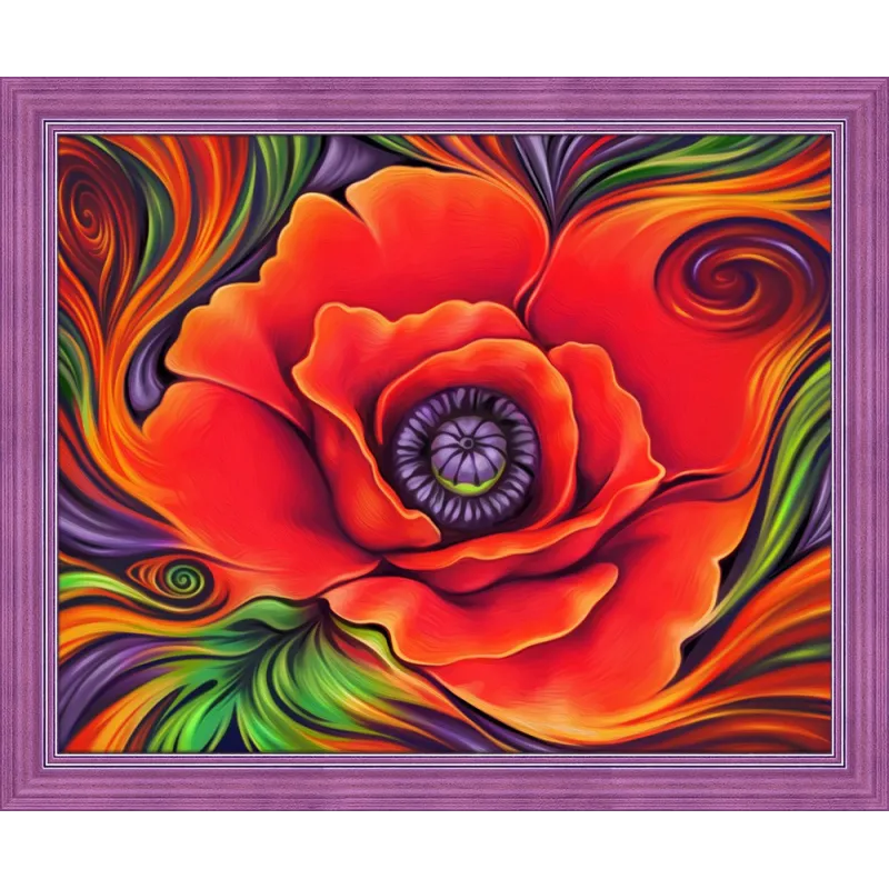 (Discontinued) Diamond painting kit Poppie 50х40cm AZ-1616