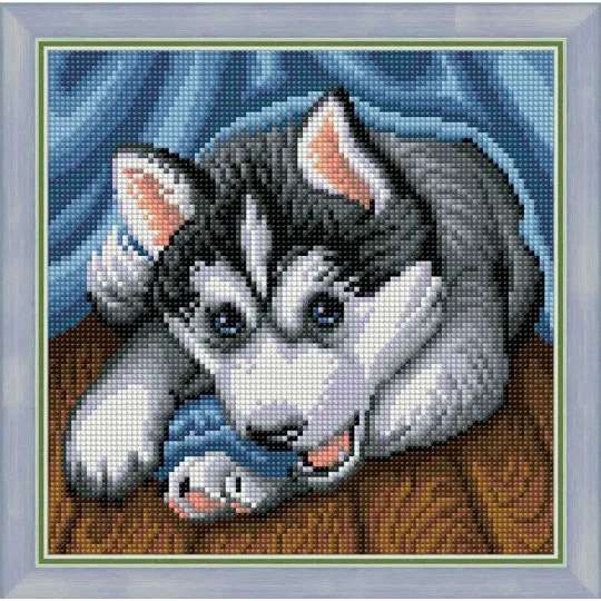 Diamant-Malerei-Set Husky 25 x 25 cm AZ-1621