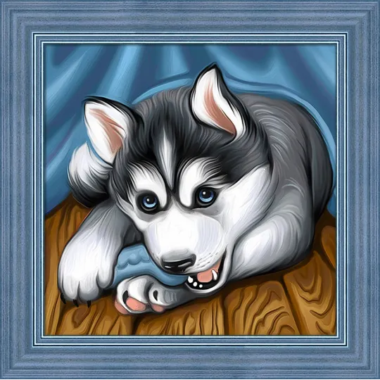 Diamant-Malerei-Set Husky 25 x 25 cm AZ-1621