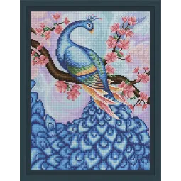 Deimantų tapybos rinkinys Sakura & Peacock 40х30 cm AZ-1624