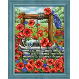 Kit de peinture diamant Coquelicots 40х30 cm AZ-1625