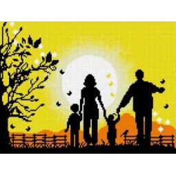 (Discontinued) Diamond Painting Kit Family 29х38 cm AZ-1208