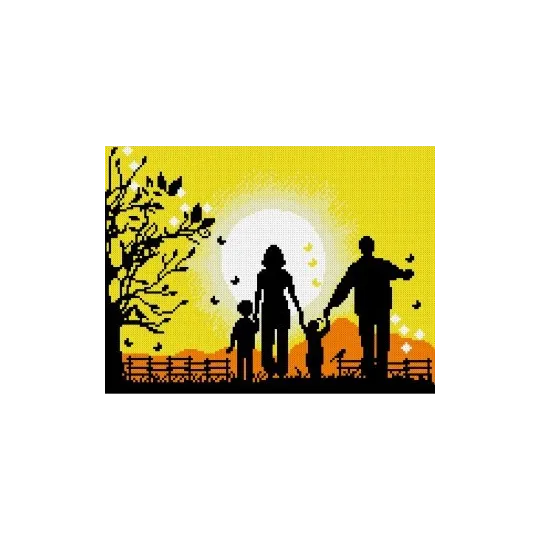 (Nicht mehr im Sortiment) Diamant-Malset Familie 29x38 cm AZ-1208