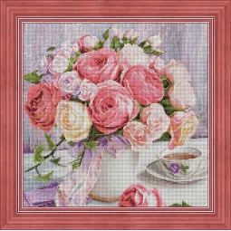 Bijūnai ir rožės 40x40 cm AZ-1696