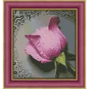 SALE (Discontinued) Diamond painting kit Pink Rose 22х24 cm AZ-17