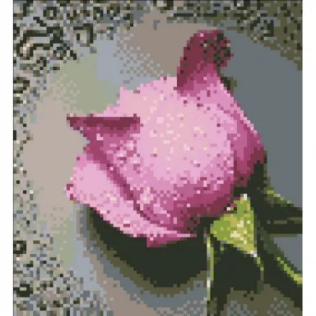 SALE (Discontinued) Diamond painting kit Pink Rose 22х24 cm AZ-17