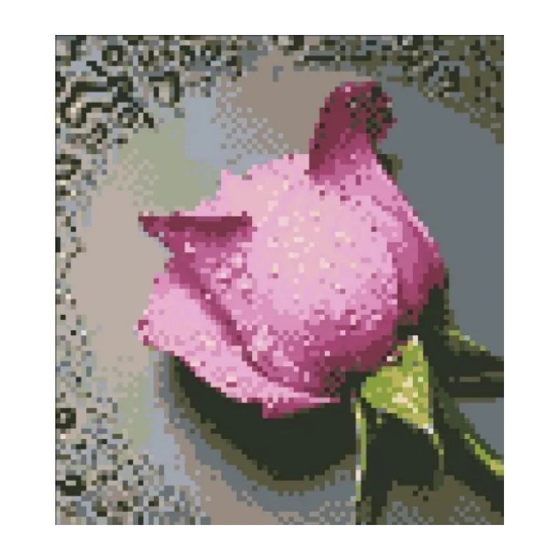 SALE (Discontinued) Diamond painting kit Pink Rose 22х24 cm AZ-17