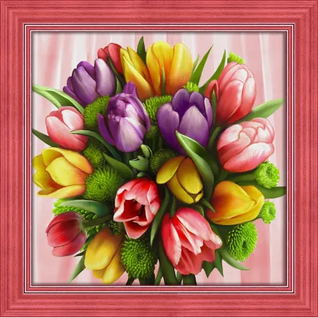 Bouquet de tulipes 40x40 cm AZ-1705