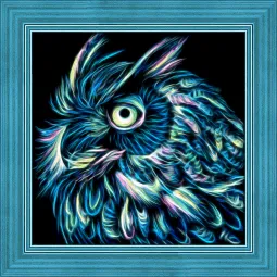 Neoninė pelėda 25x25 cm AZ-1710