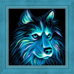 Neon Husky 25x25 cm AZ-1711