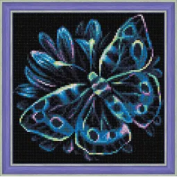Neoninis drugelis 25x25 cm AZ-1713