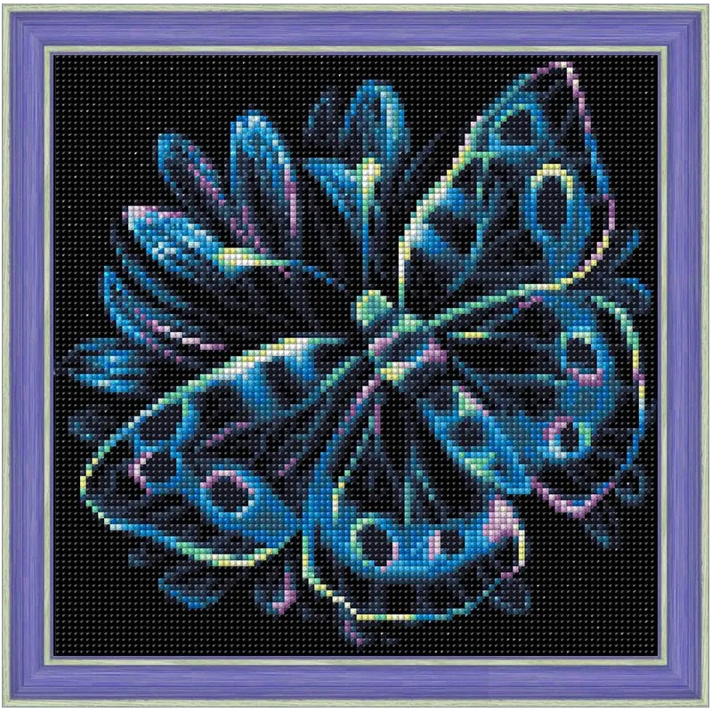 Neon-Schmetterling 25x25 cm AZ-1713