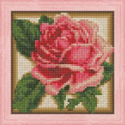 Deimantinio dažymo rinkinys Rose 15х15 cm AZ-1450