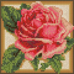 Deimantinio dažymo rinkinys Rose 15х15 cm AZ-1450