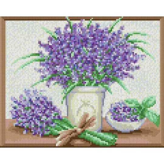 (Eingestellt) Diamond Painting Kit Frischer Lavendel 30х24 cm AZ-1452