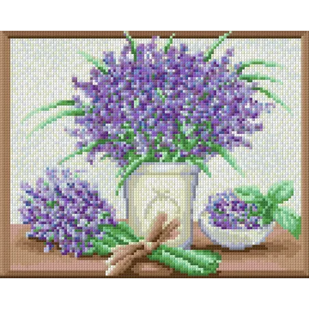(Eingestellt) Diamond Painting Kit Frischer Lavendel 30х24 cm AZ-1452