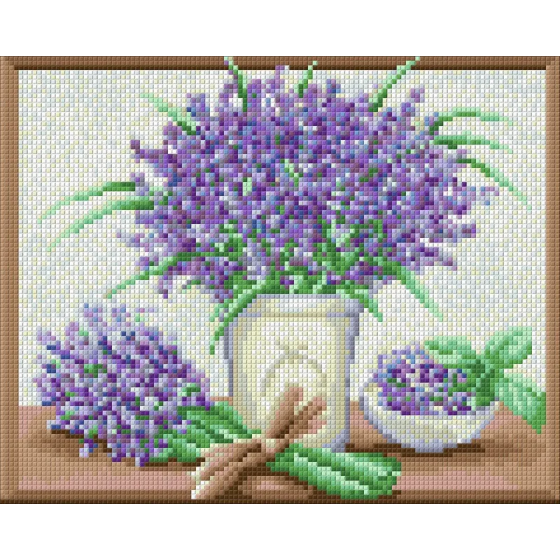 (Eingestellt) Diamond Painting Kit Frischer Lavendel 30х24 cm AZ-1452