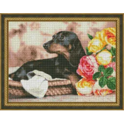 Kit de peinture diamant Bouledogue 40х30 cm AZ-1457