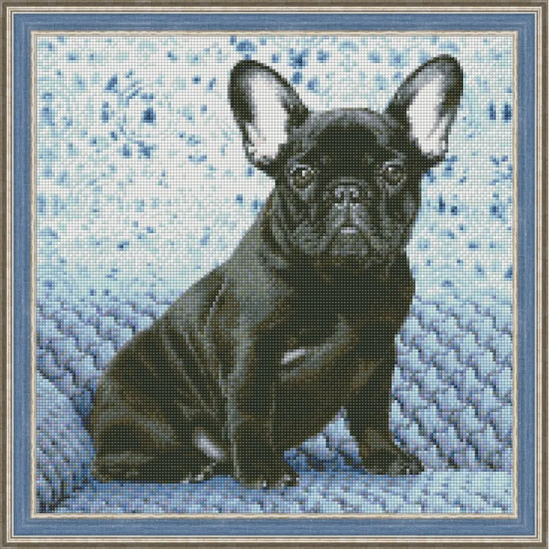 Diamant-Malerei-Set Bulldogge 40 x 40 cm AZ-1459