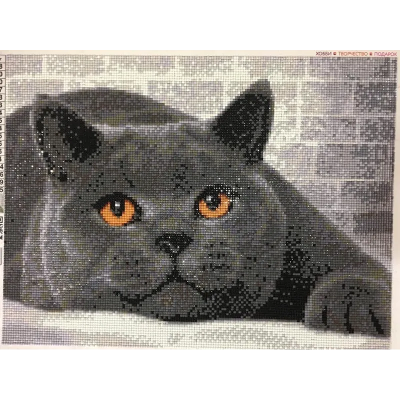 Deimantinio dažymo rinkinys Britų katė 40х30 cm AZ-1463
