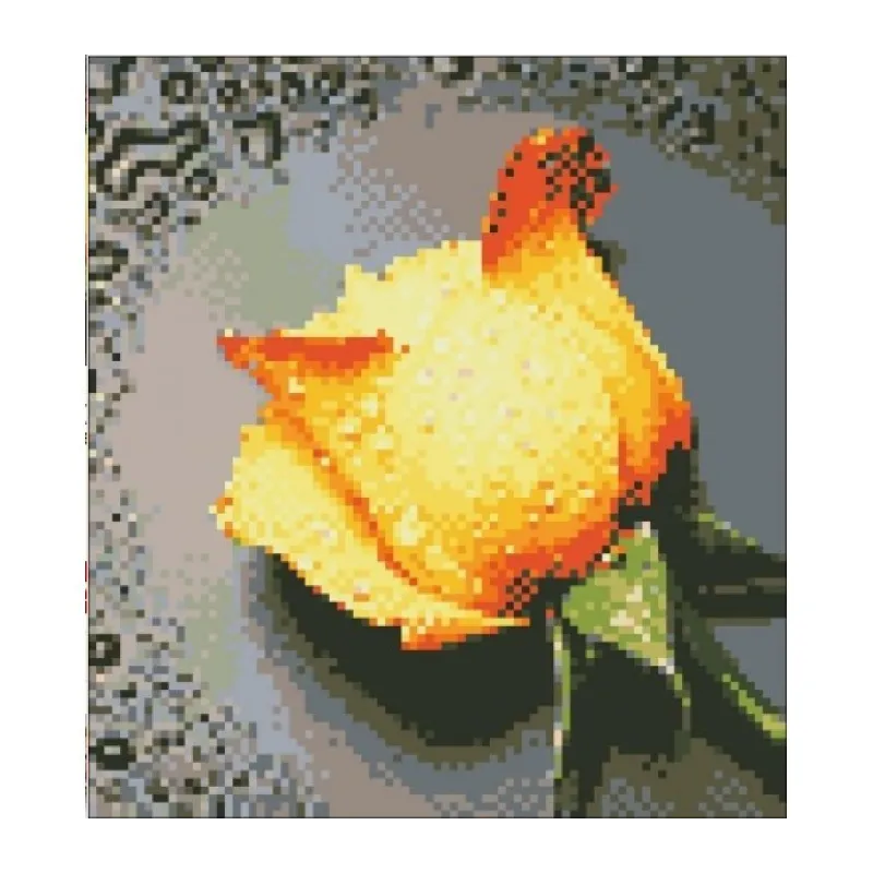 VENTE (Arrêt) Kit de broderie diamant Rose jaune 22х24 cm AZ-18