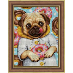 Mops und Donuts 30x40 cm AZ-1802