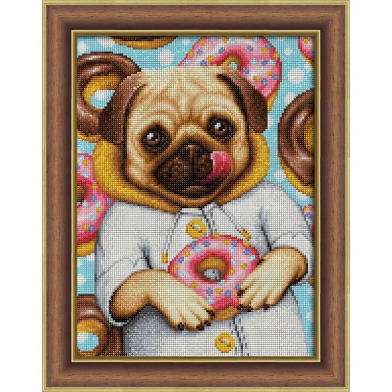 Mops und Donuts 30x40 cm AZ-1802