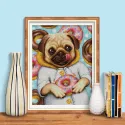 Mops und Donuts 30x40 cm AZ-1802