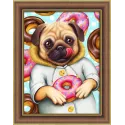 Mops und Donuts 30x40 cm AZ-1802