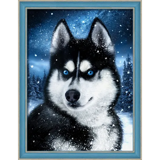 Schneehusky 30x40 cm AZ-1804