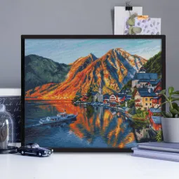 Alpen Sonnenuntergang 50x40 cm AZ-1806