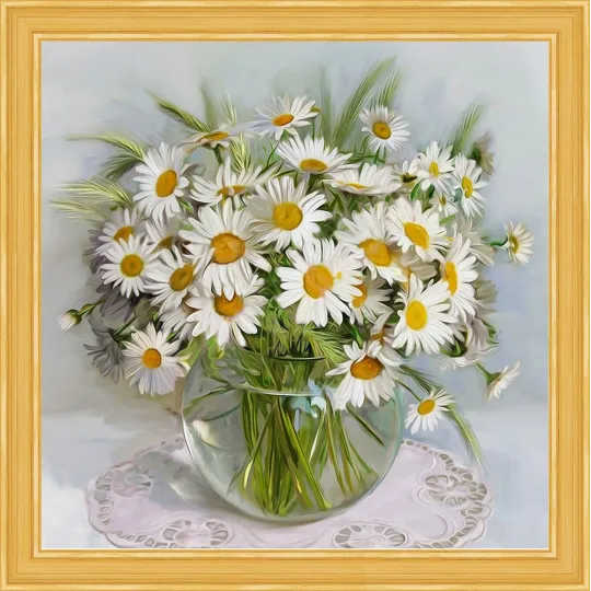 Diamond Painting Kit Morning Chamomiles 40х40 cm AZ-1511