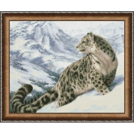 Kit de peinture diamant léopard des neiges 50x40 cm AZ-1520