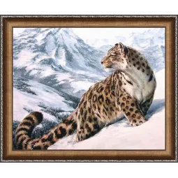 Kit de peinture diamant léopard des neiges 50x40 cm AZ-1520