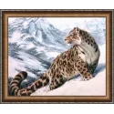 Картина Стразами Снежный Барс AZ-1520