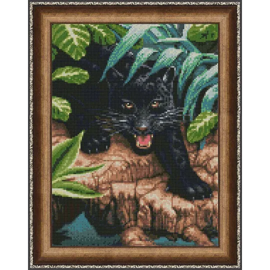 (Discontinued) Diamond Painting Kit Black Panther AZ-1522