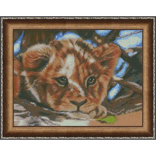 Kit de peinture au diamant Petit Lion 40х30 cm AZ-1524